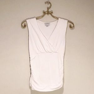 Banana Republic White Sleeveless Top